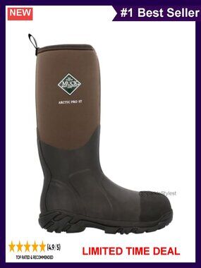 MUCK Arctic Pro Waterproof Steel Toe Work Boots Neoprene Fleece Lined